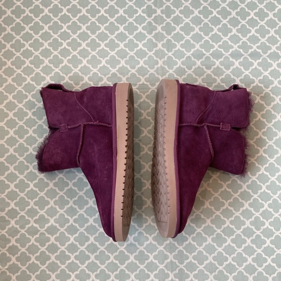 NWOT Koolaburra by UGG Purple Suede Booties 8 & Care Kit - Picture 5 of 10